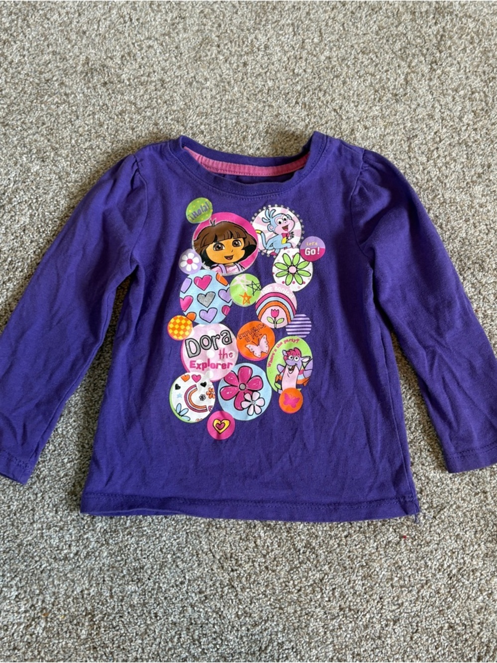 Vintage Dora the Explorer long sleeve shirt purple 24 months Y2K